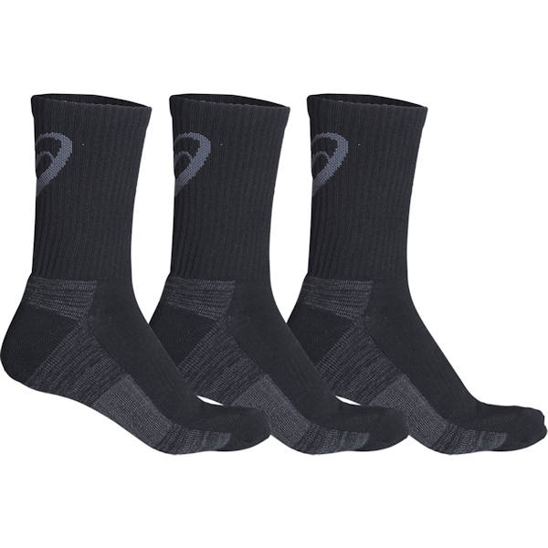 ASICS Multi Pack Training Crew Socks (Black) (3-Pack) (ZK2458.0090 ASICS Multi Pack Training Crew Socks (Black) (3-Pack) (ZK2458.0090